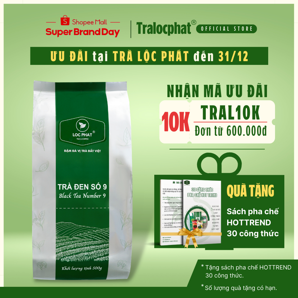 Trà Đen Số 9 Lộc Phát - 0.5Kg - Nguyên Liệu Dùng Để Pha Chế Trà Sữa