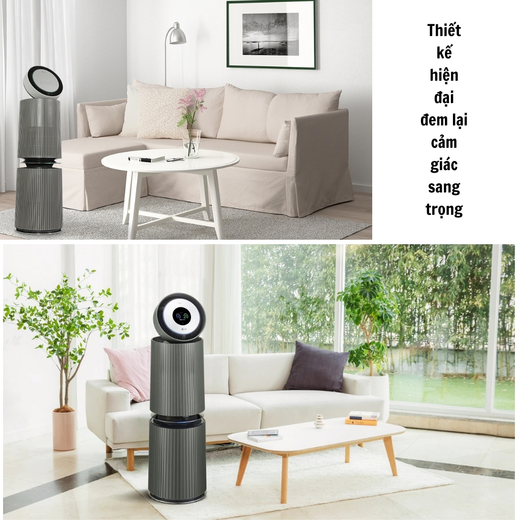 Máy lọc không khí LG PuriCare360 Alpha PET AS10GDBY0 | Lọc không khí AS10GDBY0 360˚ khử mùi hôi thú cưng cho phòng 104m²