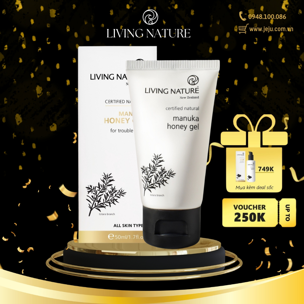 Gel mật ong Manuka Living Nature Manuka Honey Gel 50ml