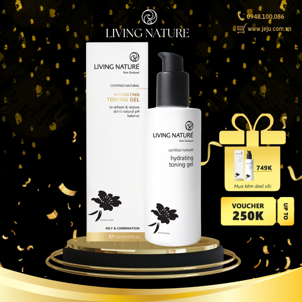 Gel dưỡng ẩm Living Nature Hydrating Toning Gel 120ml