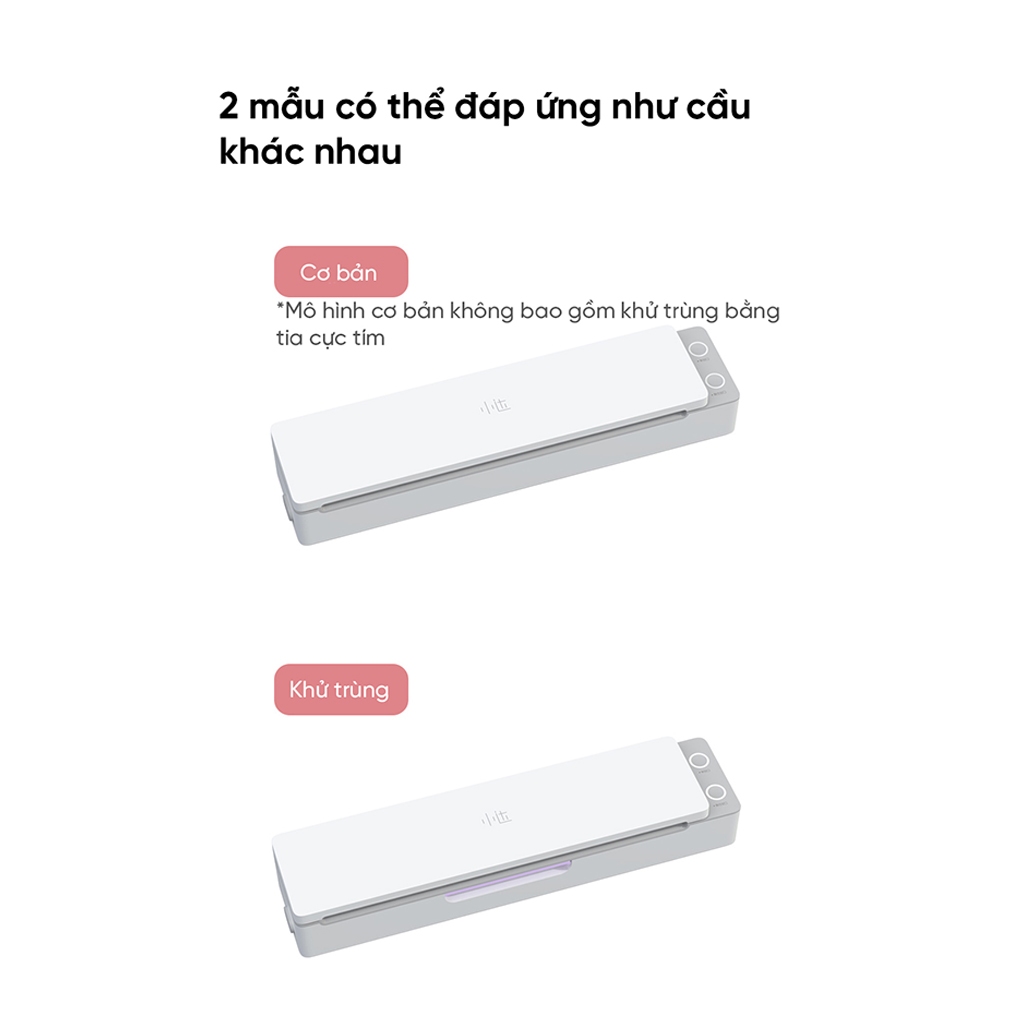 Máy Hút Chân Không Xiaomi Xiaoda XD-ZKFKJ01 - Máy Hút Chân Không, Hàn Miệng Túi, Khử Khuẩn Thực Phẩm Bằng Tia UV