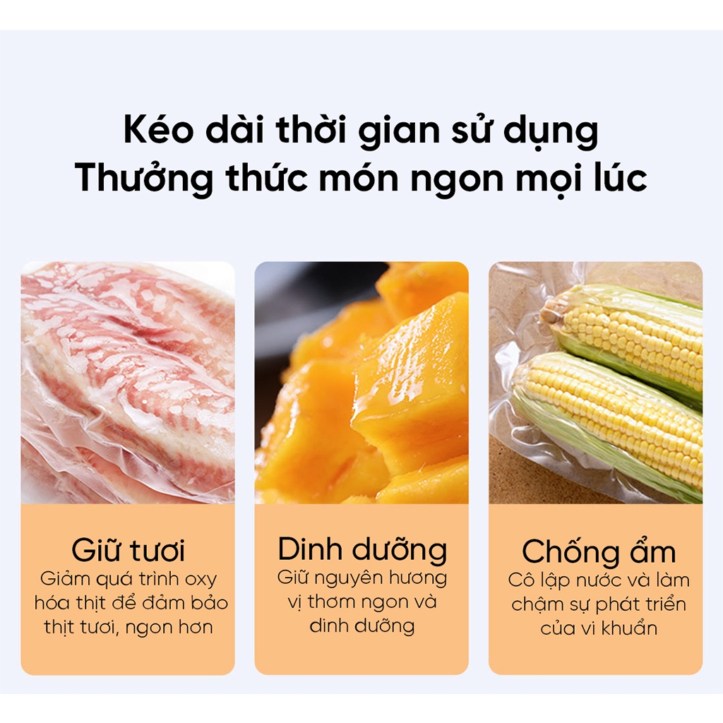 Máy Hút Chân Không Xiaomi Xiaoda XD-ZKFKJ01 - Máy Hút Chân Không, Hàn Miệng Túi, Khử Khuẩn Thực Phẩm Bằng Tia UV