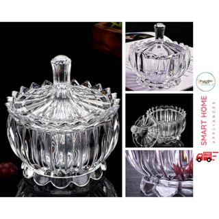 Thố Thuỷ Tinh Đựng Hạt Dưa, Đựng Mứt Tết Có Nắp Đậy, Hủ Thuỷ Tinh Pha Lê Deli Mã 2030 Pha Lê Cao Cấp Loại 1 Sáng Bóng