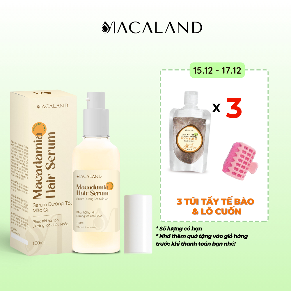 Serum Dầu dưỡng tóc Mắc Ca MACALAND 100ml dưỡng tóc chắc khỏe, phục hồi tóc hư tổn