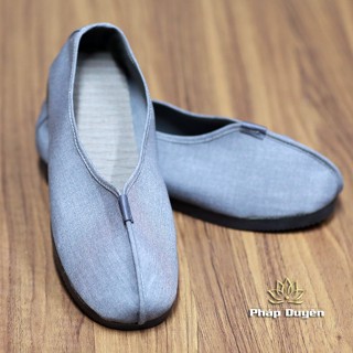 Giày Vải Quý Thầy, Sư Cô, Phật Tử Màu Xám - Giầy La Hán