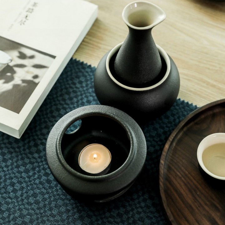 Bộ 7 Món Uống Sake Hâm Nóng Tại Bàn Yumi-Zen Ceramics Cao Cấp - Home and Garden