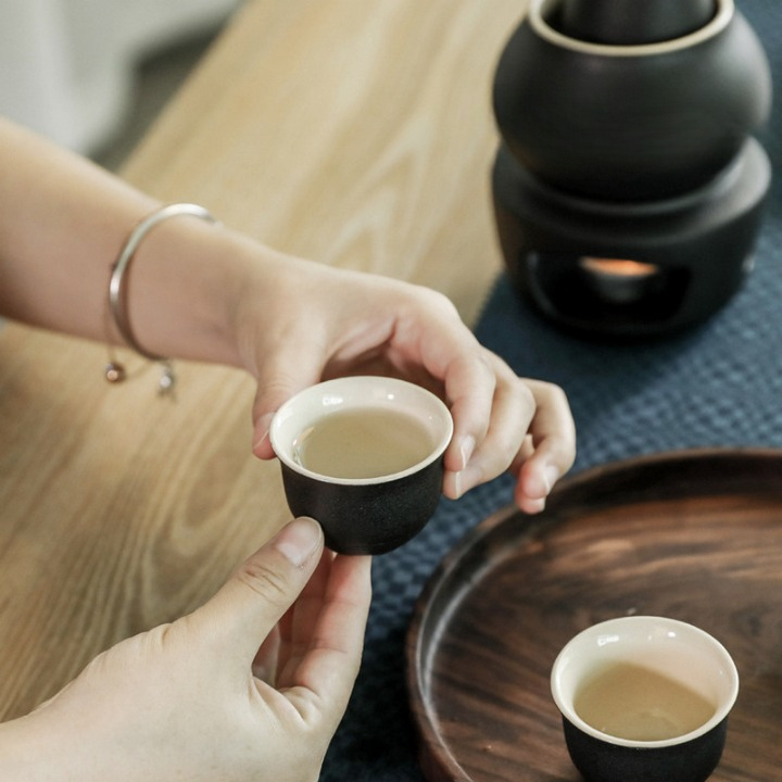 Bộ 7 Món Uống Sake Hâm Nóng Tại Bàn Yumi-Zen Ceramics Cao Cấp - Home and Garden