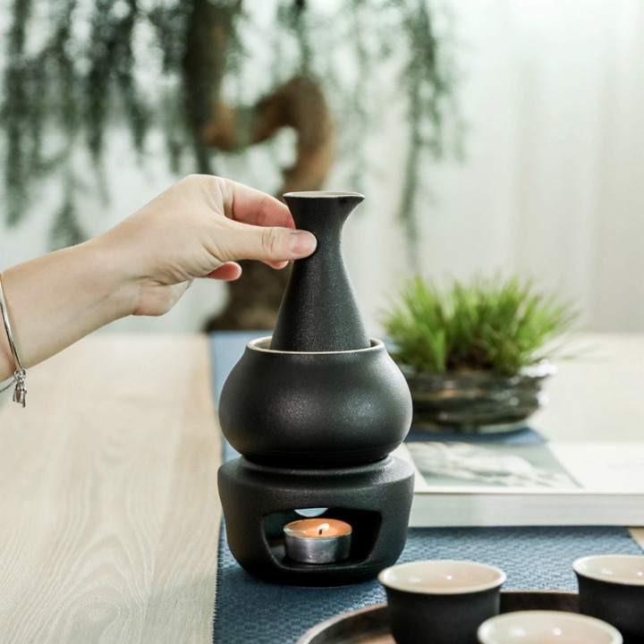 Bộ 7 Món Uống Sake Hâm Nóng Tại Bàn Yumi-Zen Ceramics Cao Cấp - Home and Garden