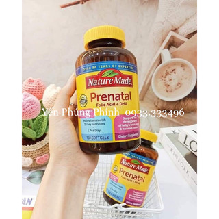 VIÊN UỐNG BỔ BẦU NATURE MADE-PRENATAL FOLIC ACID + DHA { Tuyển sỉ ctv zalo 0967.663.696 }