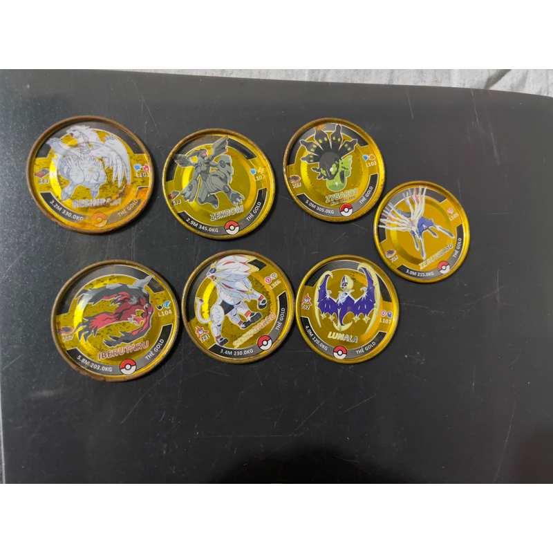 combo (7/7) thẻ vàng pokemon toonies