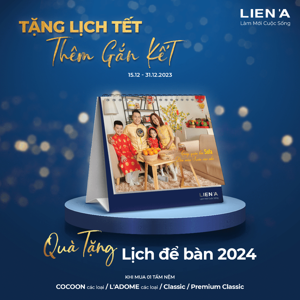 Quà tặng không bán - Lịch để bàn Liên Á 2024