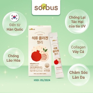 Sorbus - Thạch lựu Collagen Jelly Bar 1500mg