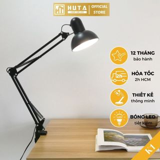 Đèn Kẹp Bàn Làm Việc HUTA Light For Life K1 Kiểu Dáng Pixar, Khớp Nối Điều Chỉnh Linh Hoạt