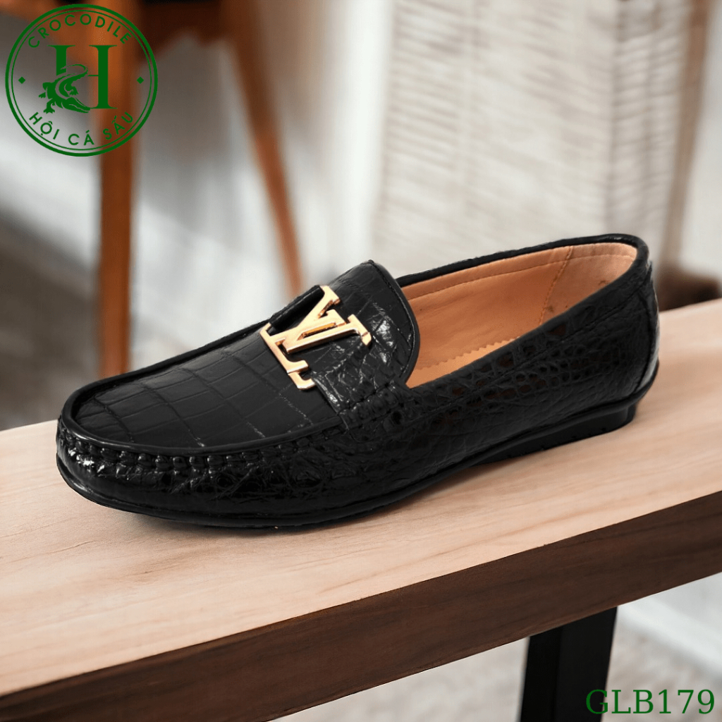 Giày Lười Bụng Cá Sấu, Giày Da Cá Sấu Cao Cấp – GLB179