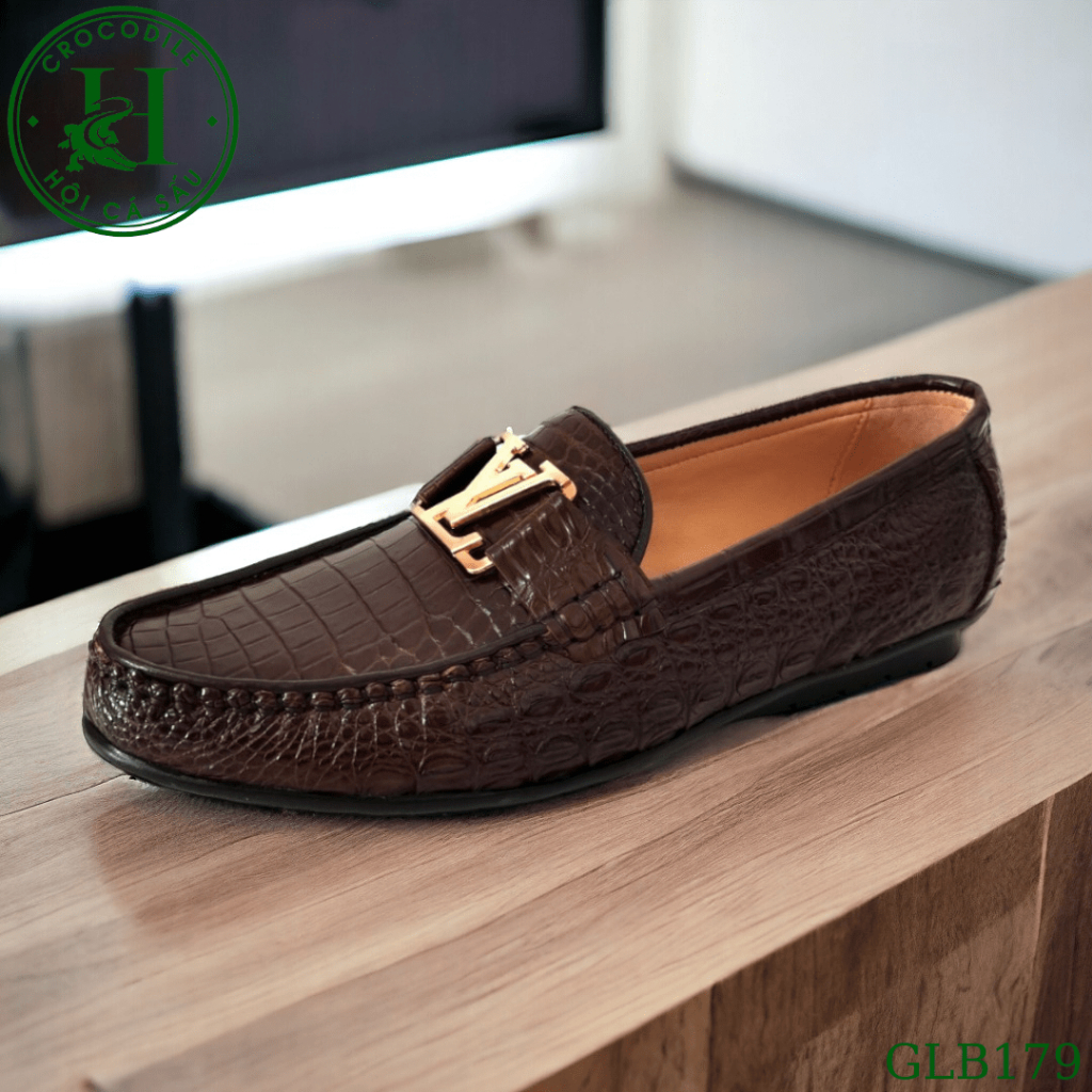Giày Lười Bụng Cá Sấu, Giày Da Cá Sấu Cao Cấp – GLB179