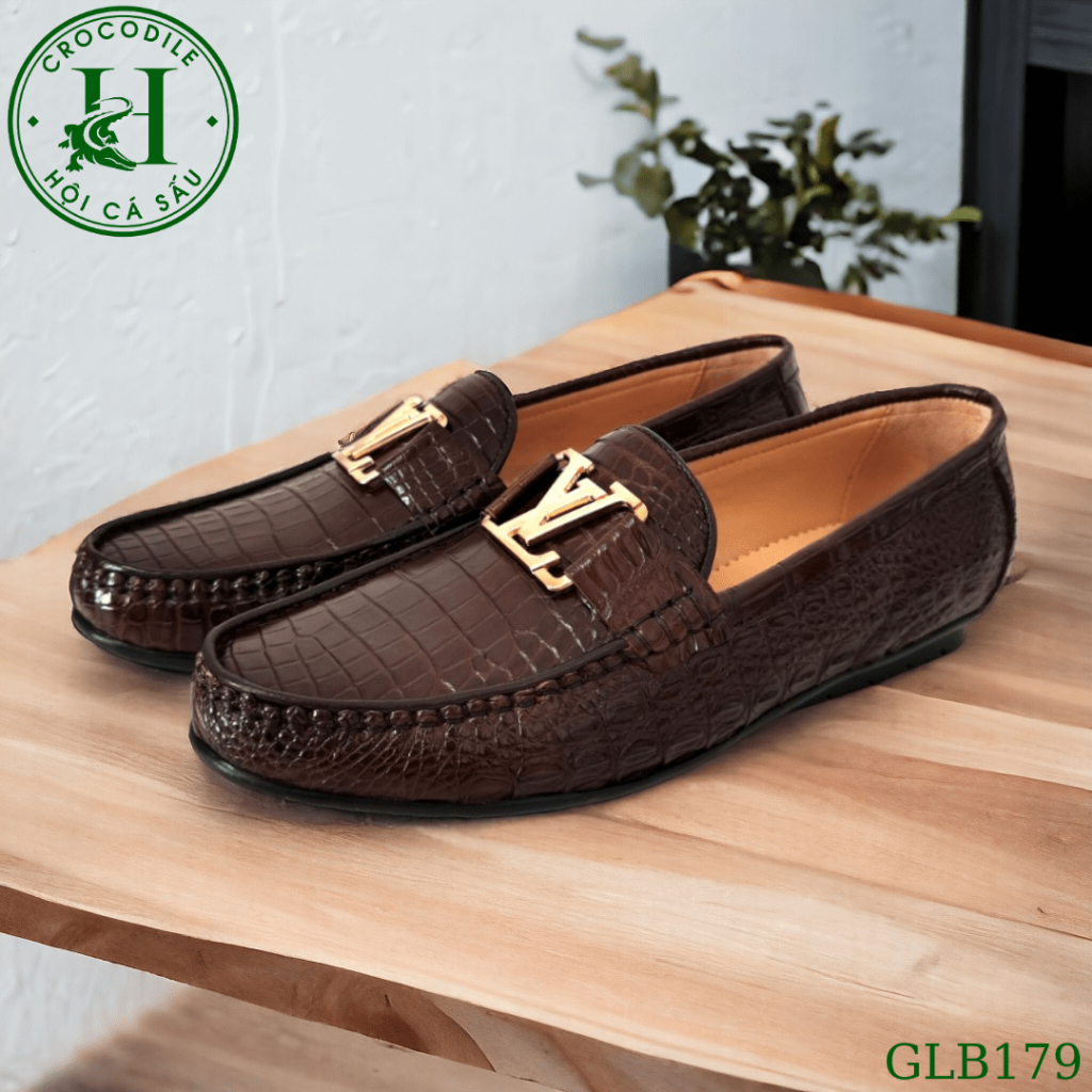 Giày Lười Bụng Cá Sấu, Giày Da Cá Sấu Cao Cấp – GLB179