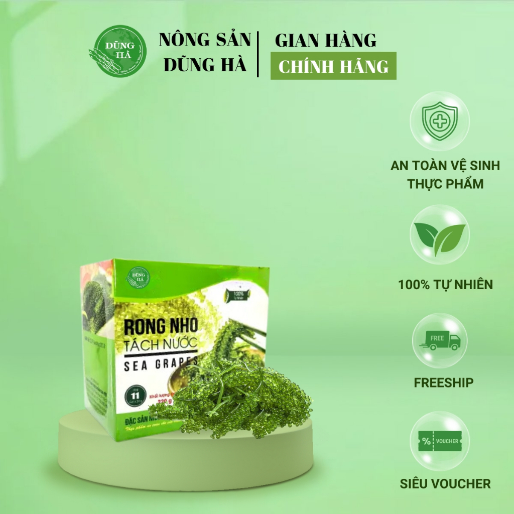 Rong Nho Tách Nước túi 20g - Ngon giòn giàu dinh dưỡng