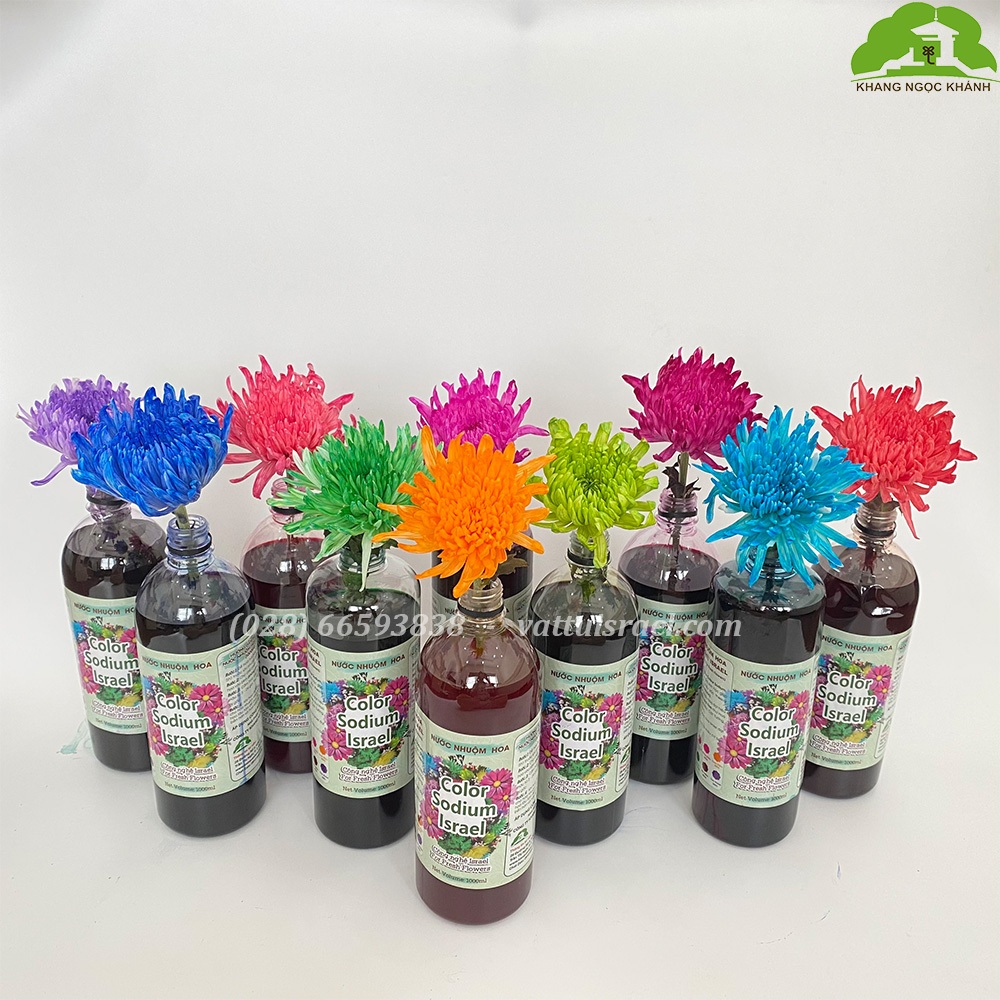 Nước Nhuộm Hoa Tươi đủ 12 màu  theo công nghệ Israel giúp nhuộm đổi màu hoa cắt cành theo ý muốn