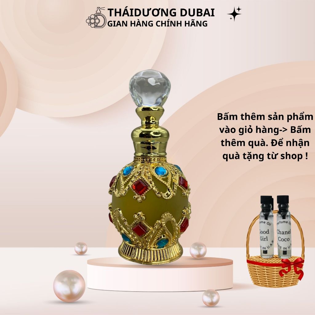 Tinh Dầu Nước Hoa Dubai Nam Nữ - Đá Tròn - Dạng Chấm 15ml