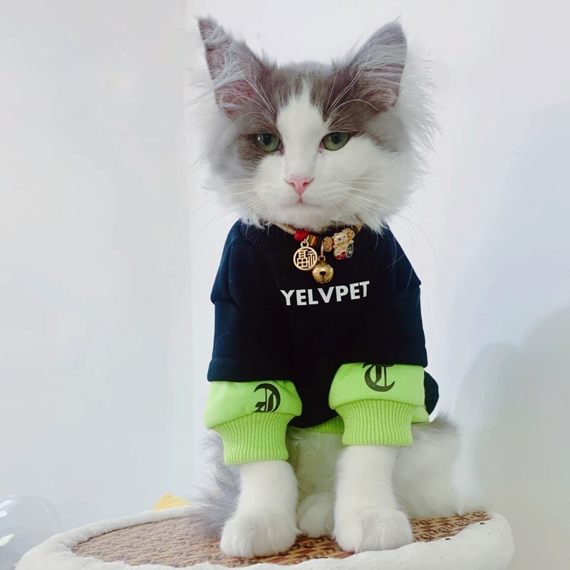 Áo cho chó mèo layer cá tính Yelpet chất nỉ mềm mại