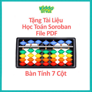 Bàn Tính Soroban Cho Bé Học - Loại Bàn Tính 7 Cột - Kích Thước 11.8*6*1.5 cm