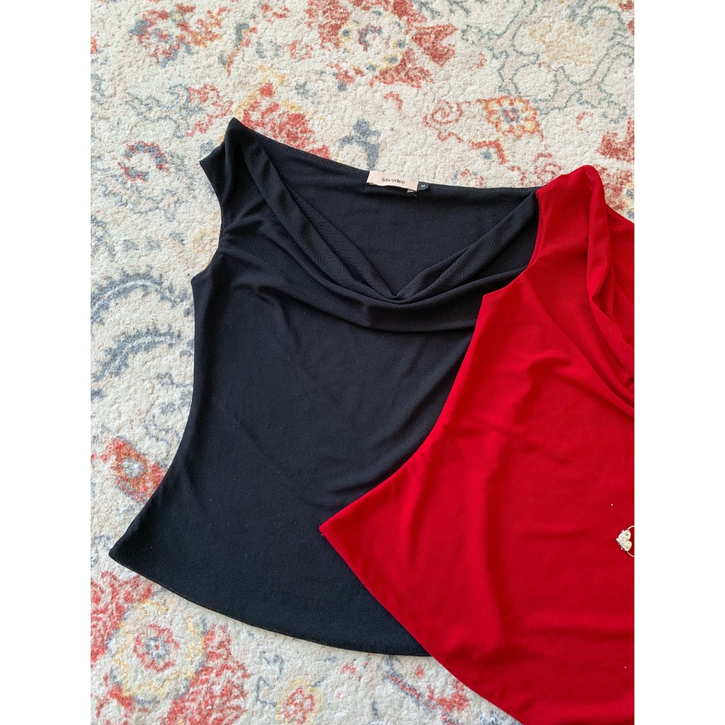 Áo thun lưới Kill hở vai màu trơn phong cách cơ bản thanh lịch | Kill Top | Secodee