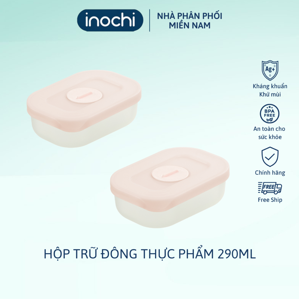 Hộp thực phẩm TRỮ ĐÔNG Inochi, chất liệu nhựa PP chịu nhiệt không mùi, hộp cấp đông thịt cá.