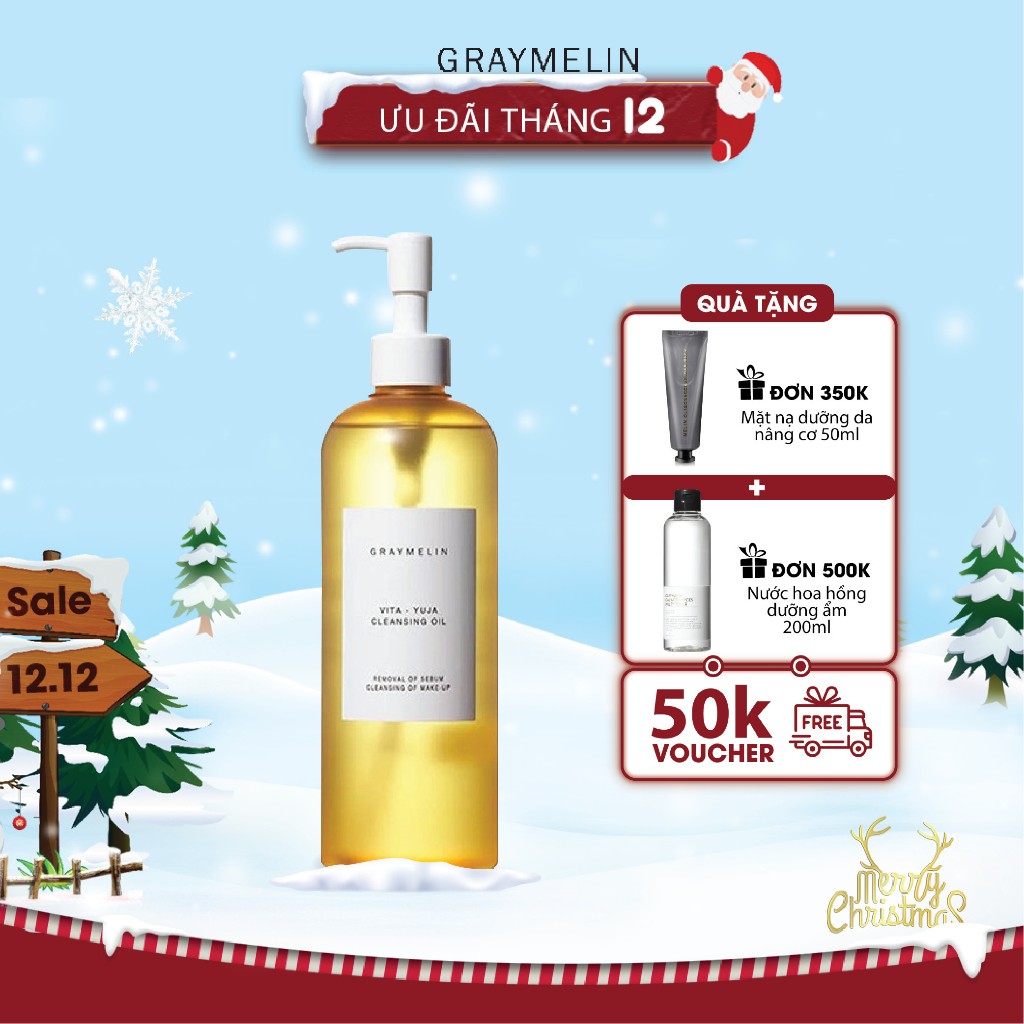 Dầu Tẩy Trang Làm Sáng Da Graymelin VITA-YUJA Cleansing Oil 400ml