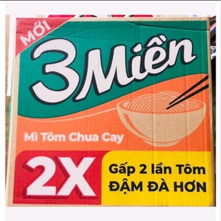Mỳ tôm chua cay 3 miền thùng 30 gói x 65g