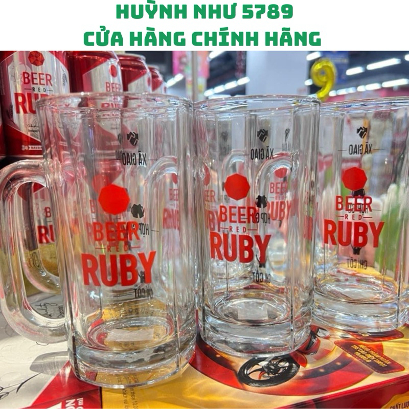 [CHÍNH HÃNG]6 Ly bia Ruby Size đại 550ml hàng xịn dã man- thuỷ tinh indonesia siêu đẹp