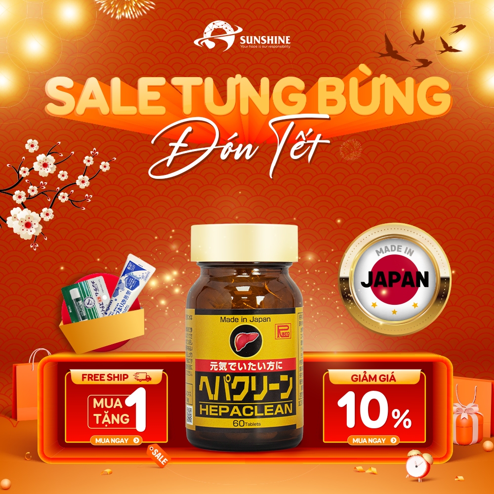 Viên uống Hepa Clean Ribeto Nhật Bản Bổ gan, Tăng cường chức năng gan, Giải độc cơ thể - 60 viên