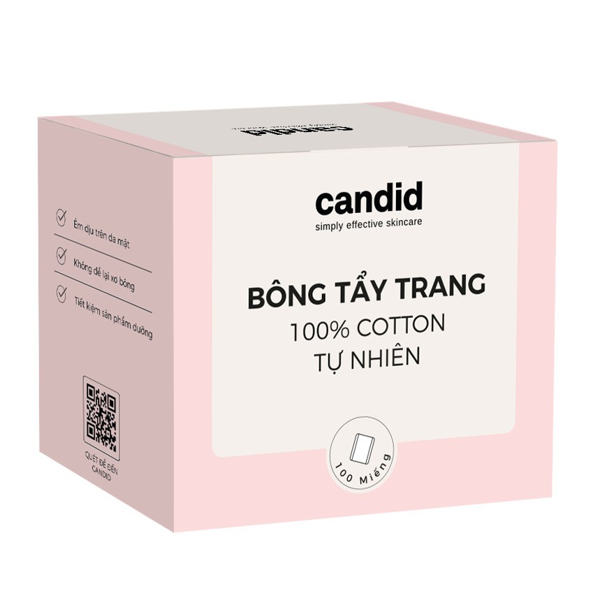 Bông Tẩy Trang CANDID 100 miếng