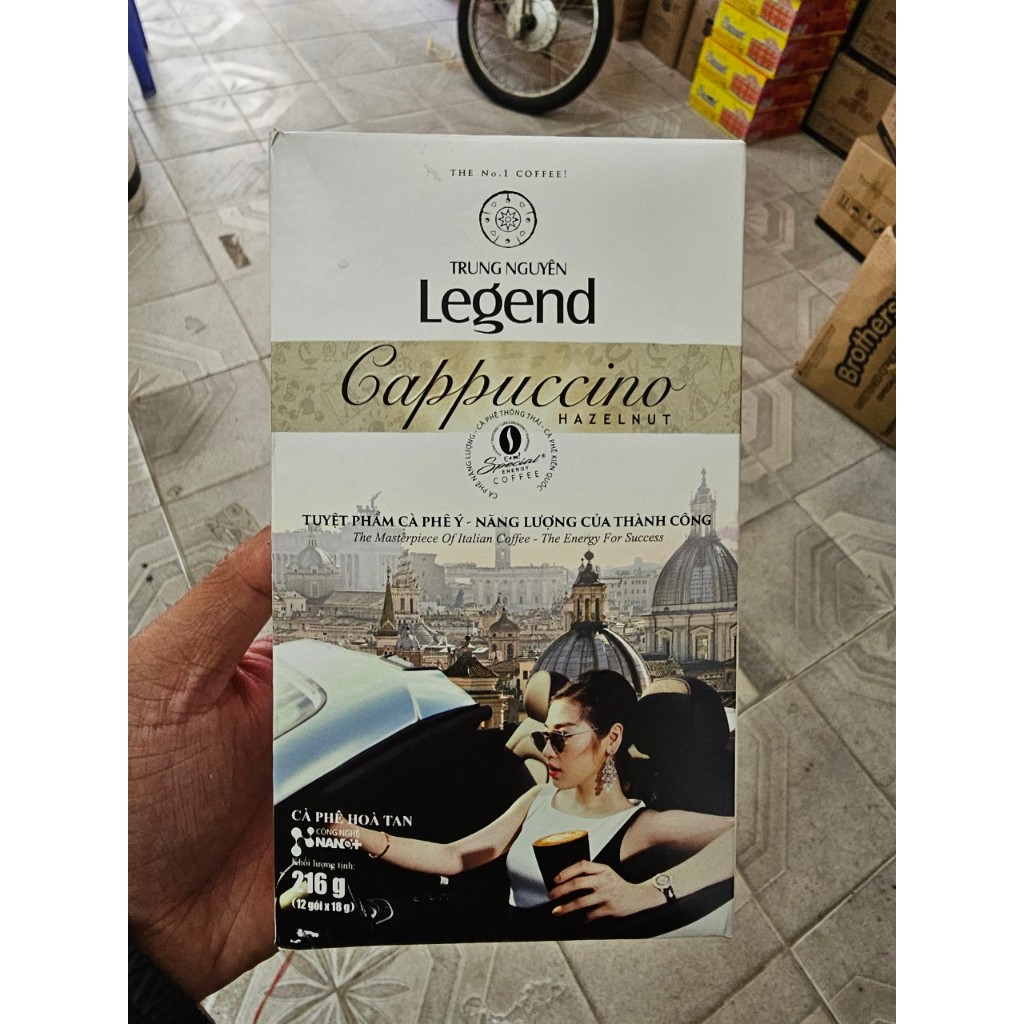 Trung Nguyên Legend Cappuccino Hazelnut – Hộp 12 gói