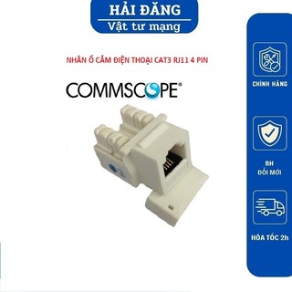 Nhân ổ cắm điện thoại Cat3 âm tường loại 4 pin AMP/Commscope