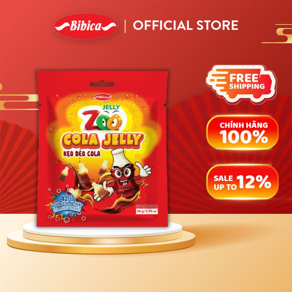 Combo 3 Kẹo Dẻo Zoo Cola Bibica 24g