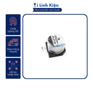 Tụ nhôm 35v 33uf 6.3x5.4mm chính hãng chất lượng tốt