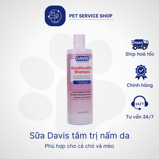 Sữa tắm hỗ trợ các bệnh về da davis 355ml petservice.