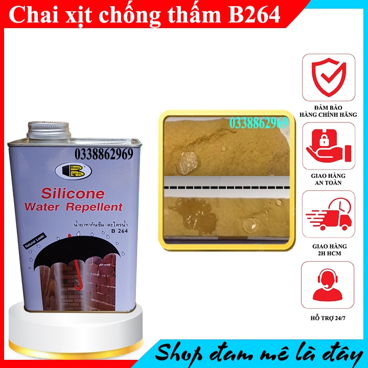 Chống thấm gỗ, gạch, đá, bê tông.. không màng film Silicone water repellent B264- Thái Lan
