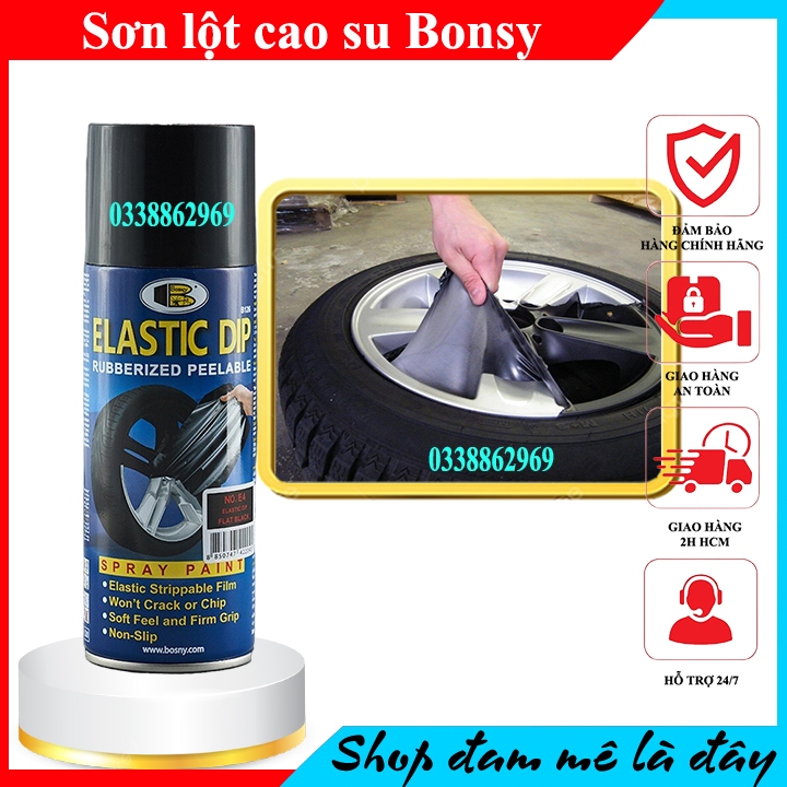 sơn lột cao su - sơn cao su non loại tốt ELASTIC DIP Bosny dung tích 400ml