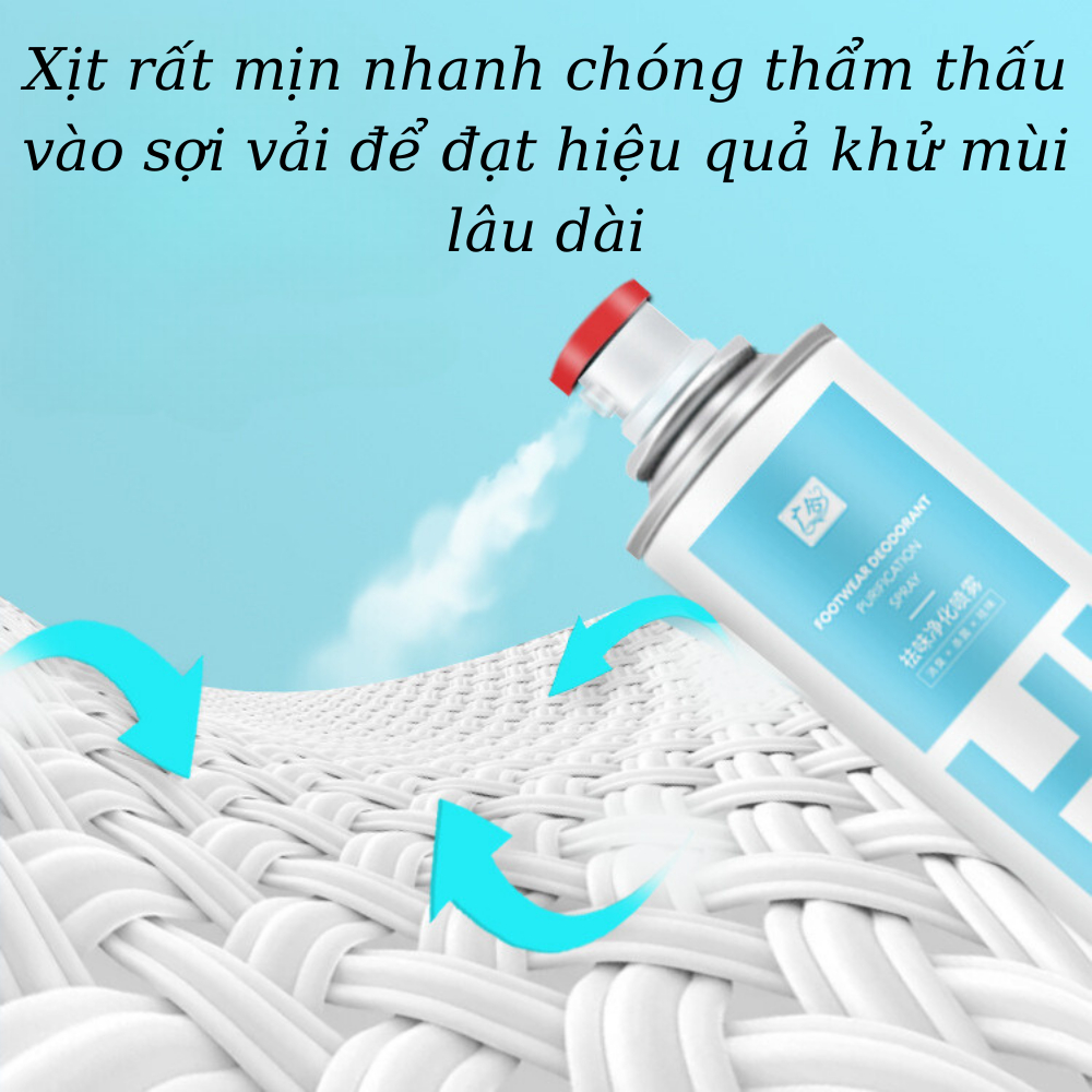 Bình Xịt Khử Mùi Giày, Dép, Túi Xách, Nón Bảo Hiểm Tấm Thị, Chai Xịt Khử Mùi Hôi Ngăn Ngừa Hôi Chân Hiệu Quả 260ml