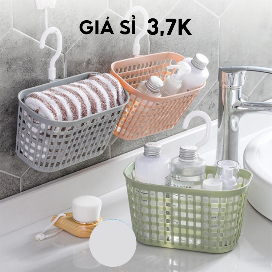 Rổ treo bồn rửa bát, nhà tắm có móc Việt Nhật (MS: 3241) - Rổ treo đồ tiện ích có móc Br01441