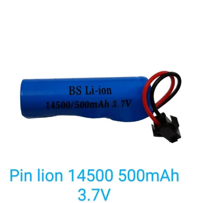 Pin lion 14500 3.7V 500mAh cho đồ chơi điều khiển,xe ô tô điều khiển,mô hình điều khiển từ xa… Cổng SM