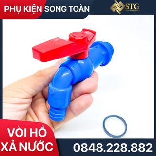 Vòi Xả Nước & Tay Gạt Khóa Gạt 2 Chiều 180 độ - Có Đầu Nối Dễ Gắn Dây Dẫn Nước - Chất Liệu Nhựa Ren 21 27 Thông Dụng