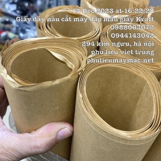 Giấy Cắt May Nâu dầy Giấy Rập Mẫu Giấy Gói Quà Giấy Làm Túi Kraf  tập 100 Tờ #130301