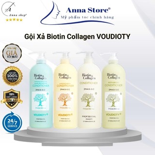 Dầu gội xả biotin collagen voudioty, gội xả siêu mượt phục hồi tóc hư tổn 500ml - 1000ml