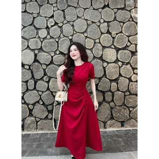 ĐẦM MIDI HOA XẺ ĐÙI LỆCH TÀ XÉO