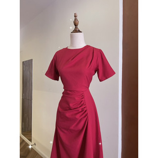 ĐẦM MIDI HOA XẺ ĐÙI LỆCH TÀ XÉO