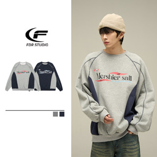 Áo Nỉ Sweater Nam Nữ Mersier Sail Unisex Retro Hàn Quốc Kiểu Phối Sườn Fdr Studio