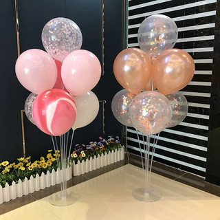 Trụ bóng trang trí tiệc, trụ đơn và trụ 7 nhánh mika