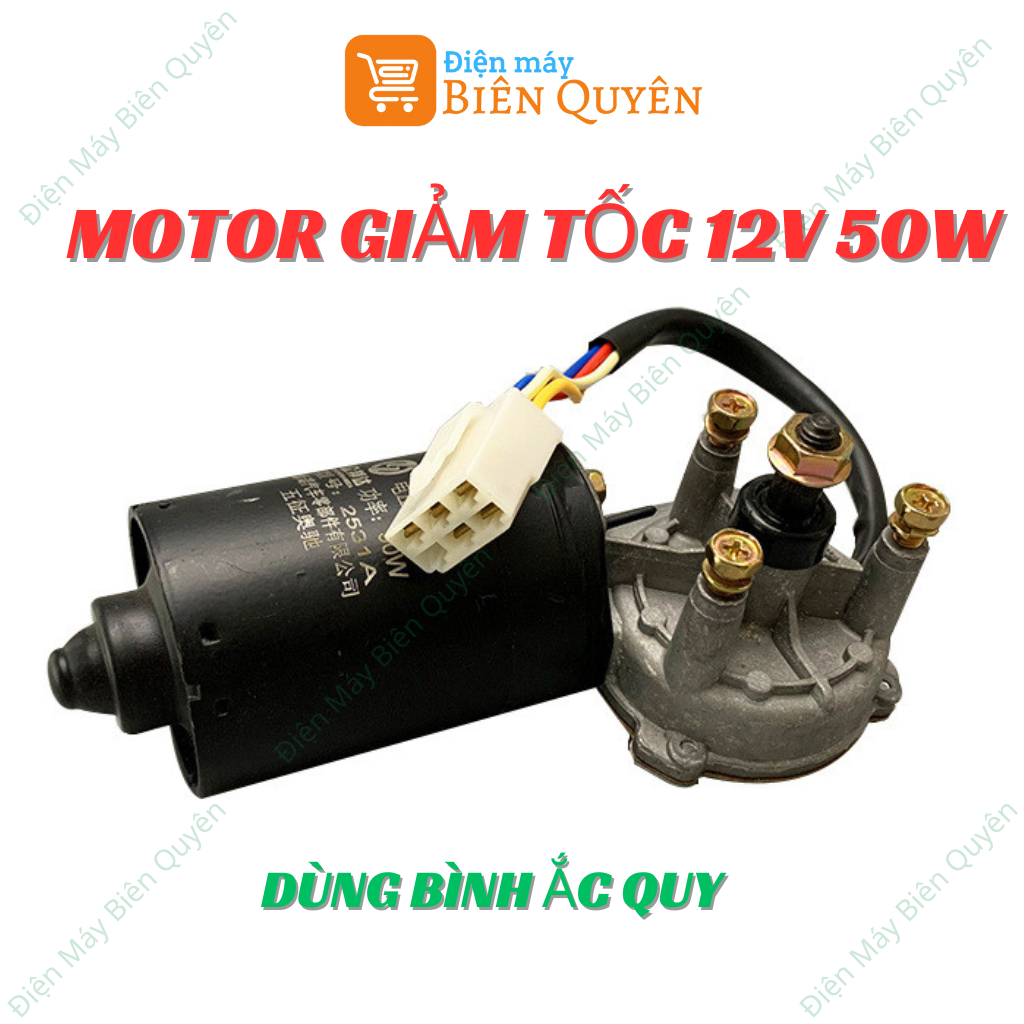 Motor giảm tốc 12v 50w chế máy nướng thịt quay vịt sử dụng ắc quy 12 vôn hoặc nguồn DC